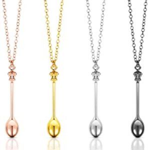 Mini Crown Tea Spoon Necklace
